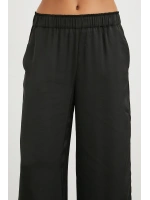Beli Lastikli Geniş Paça Pantolon Siyah
