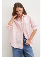 Fakir Kol Keten Gömlek Pembe