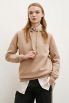 Kapşonlu Sweatshirt Kahve