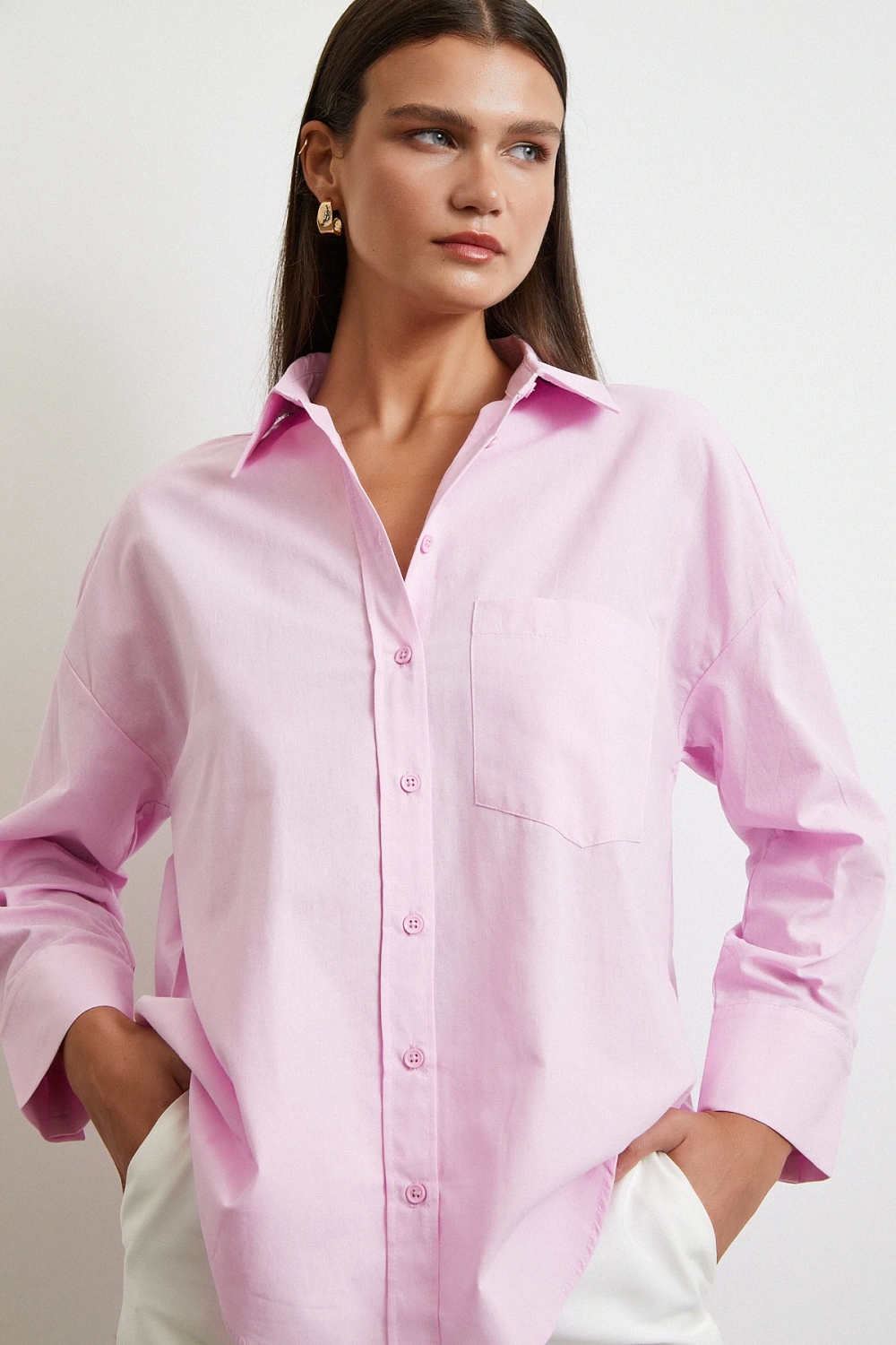 Must Have Poplin Gömlek Pembe