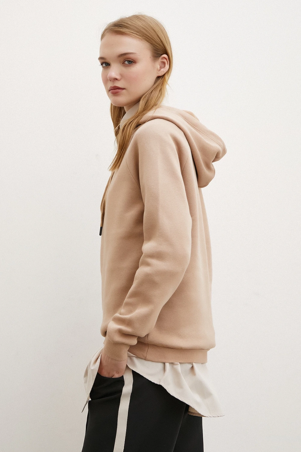 Kapşonlu Sweatshirt Kahve