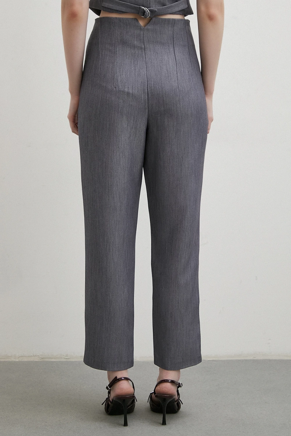 Önü Pensli Skinny Kumaş Pantolon Antirasit