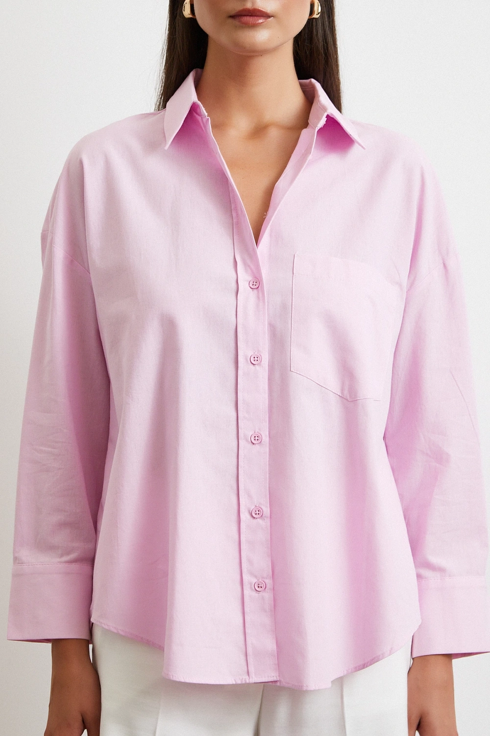 Must Have Poplin Gömlek Pembe