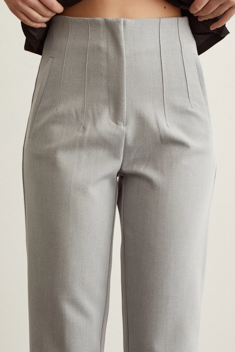 Skinny Kumaş Pantolon Gri