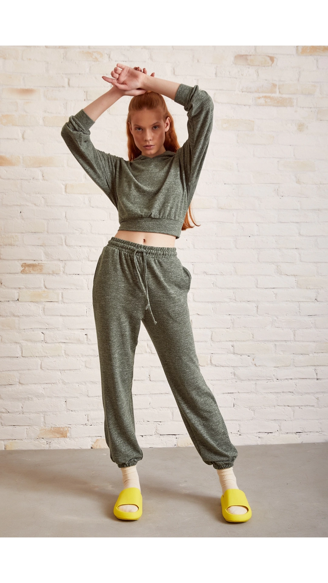 Bol Kesim Eşofman Takım Haki