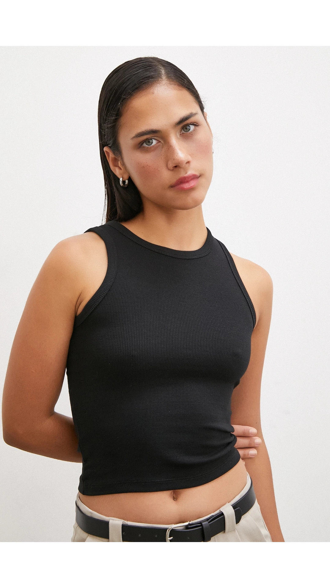 Bisiklet Yaka Top Siyah