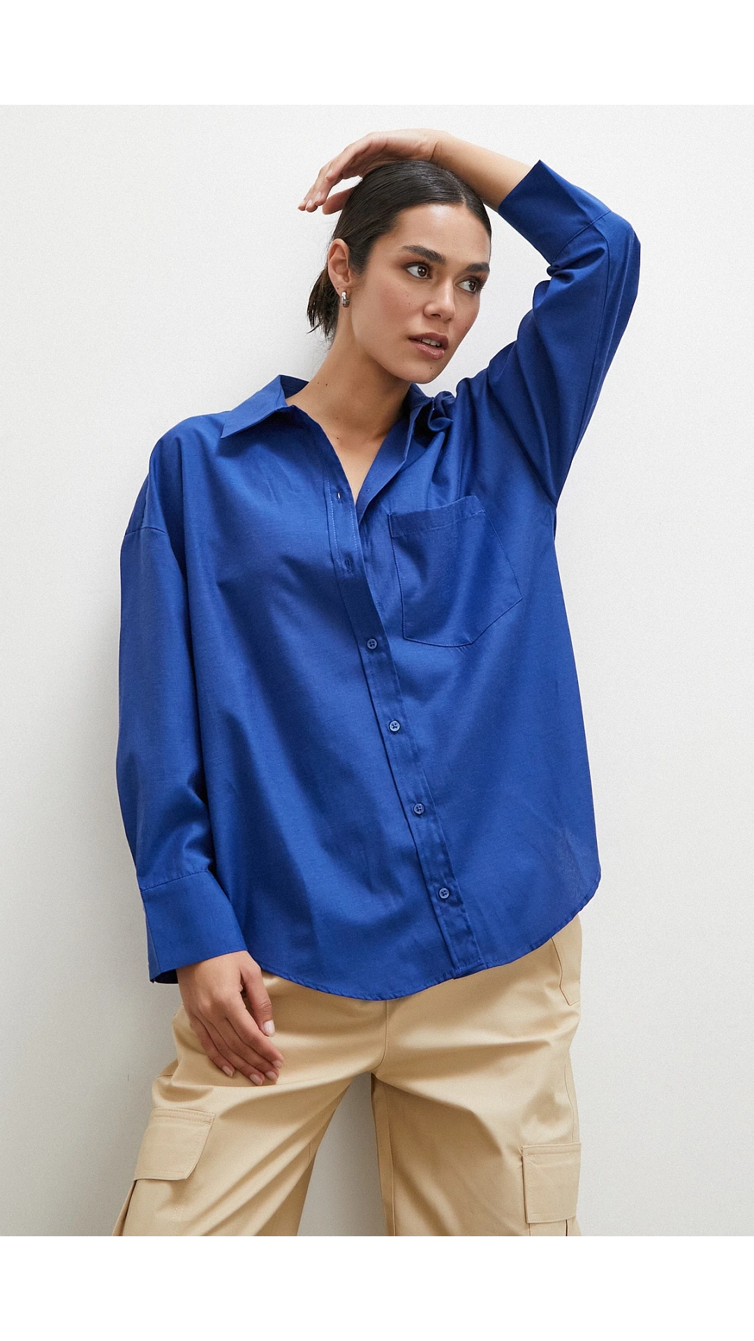 Poplin Gömlek Lacivert