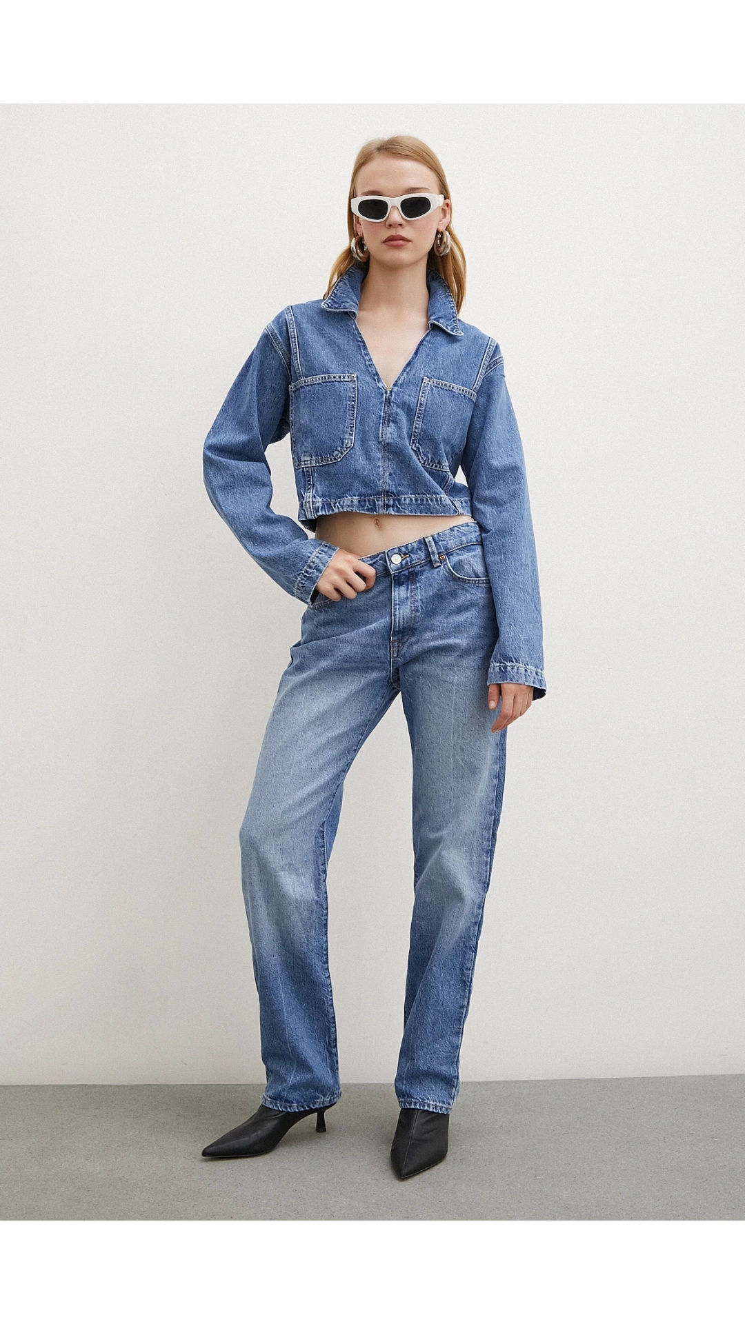 Beş Cepli Yülsel Bel Regular Fit Jean Mavi