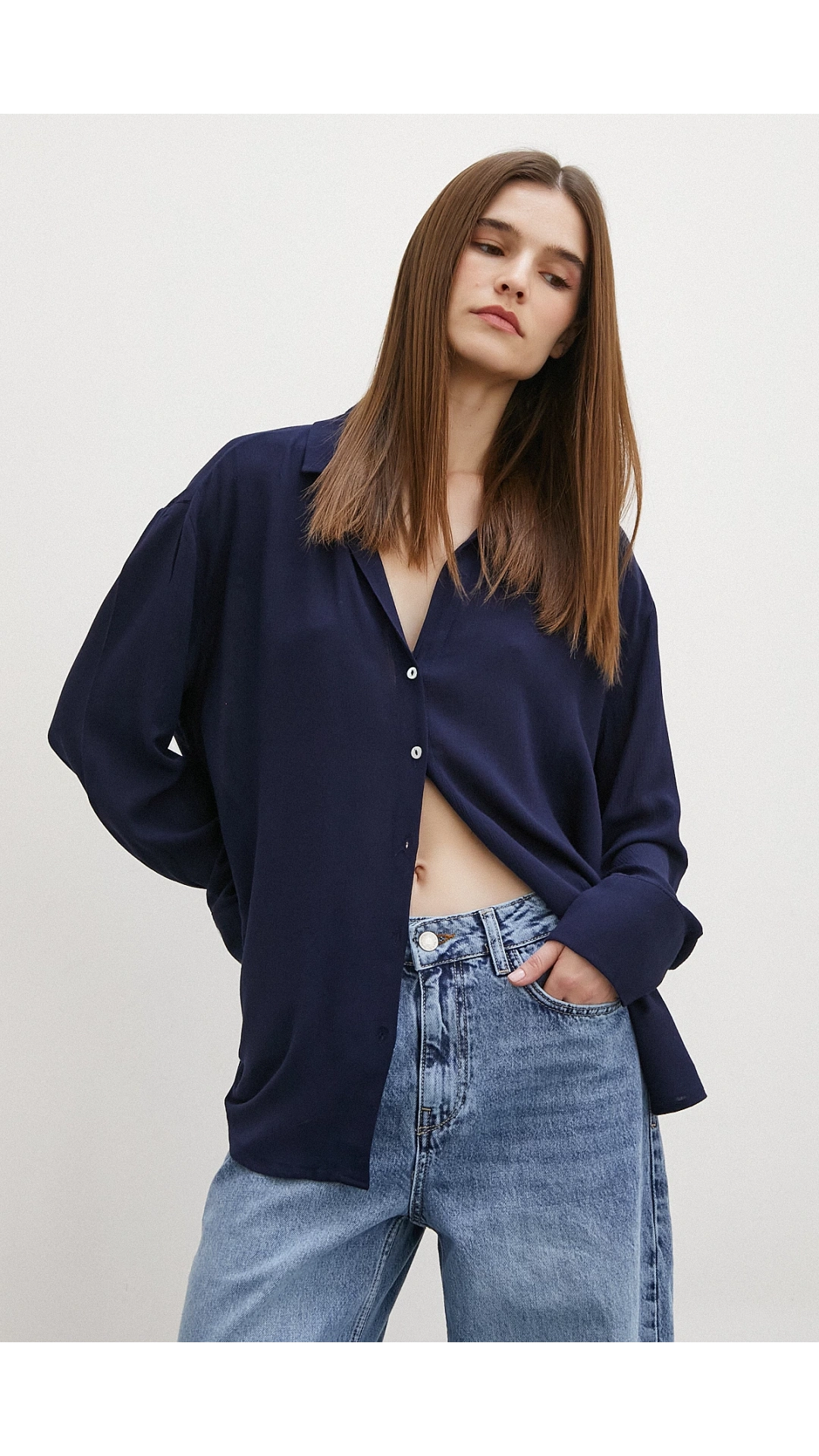 Viskon Basic Gömlek Lacivert