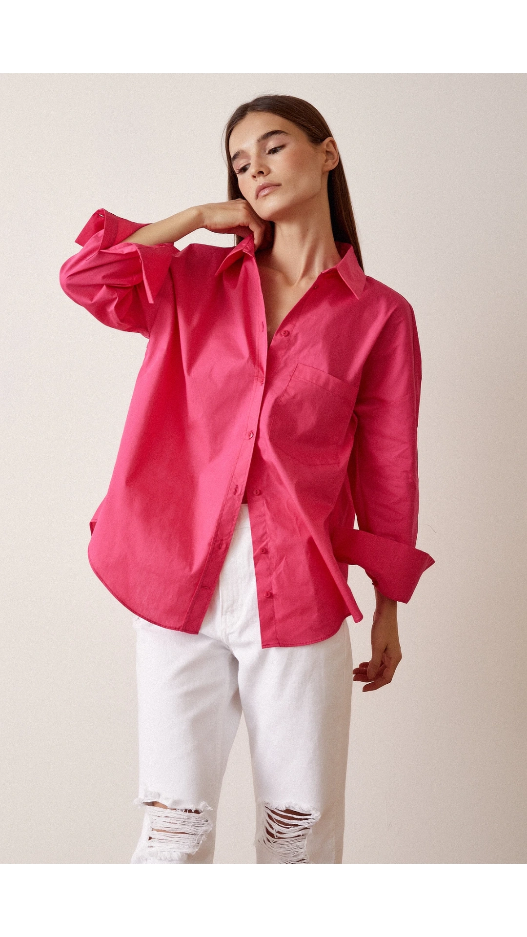 Boyfriend Basic Gömlek Mor