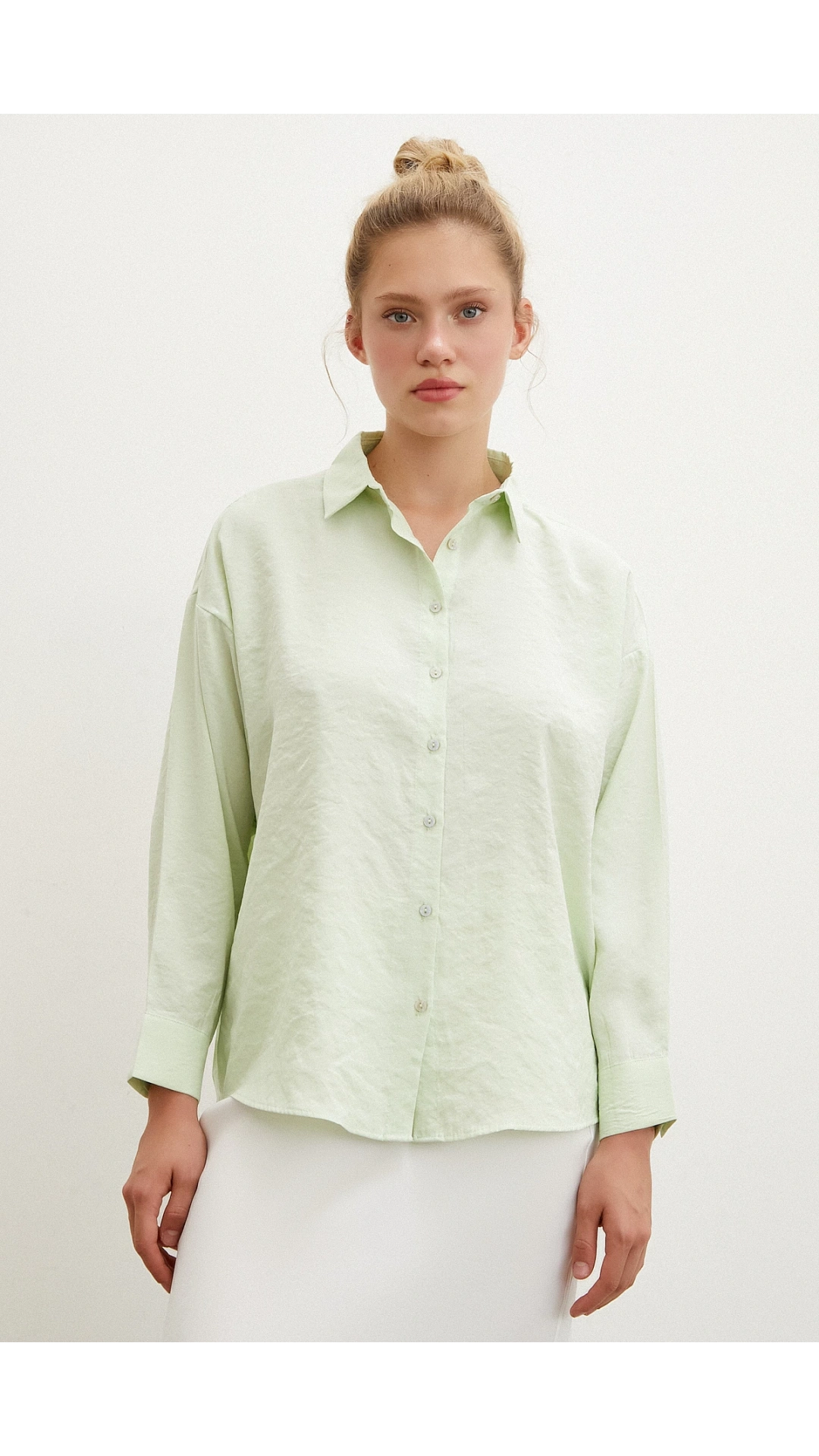 Basic Modal Gömlek Mint