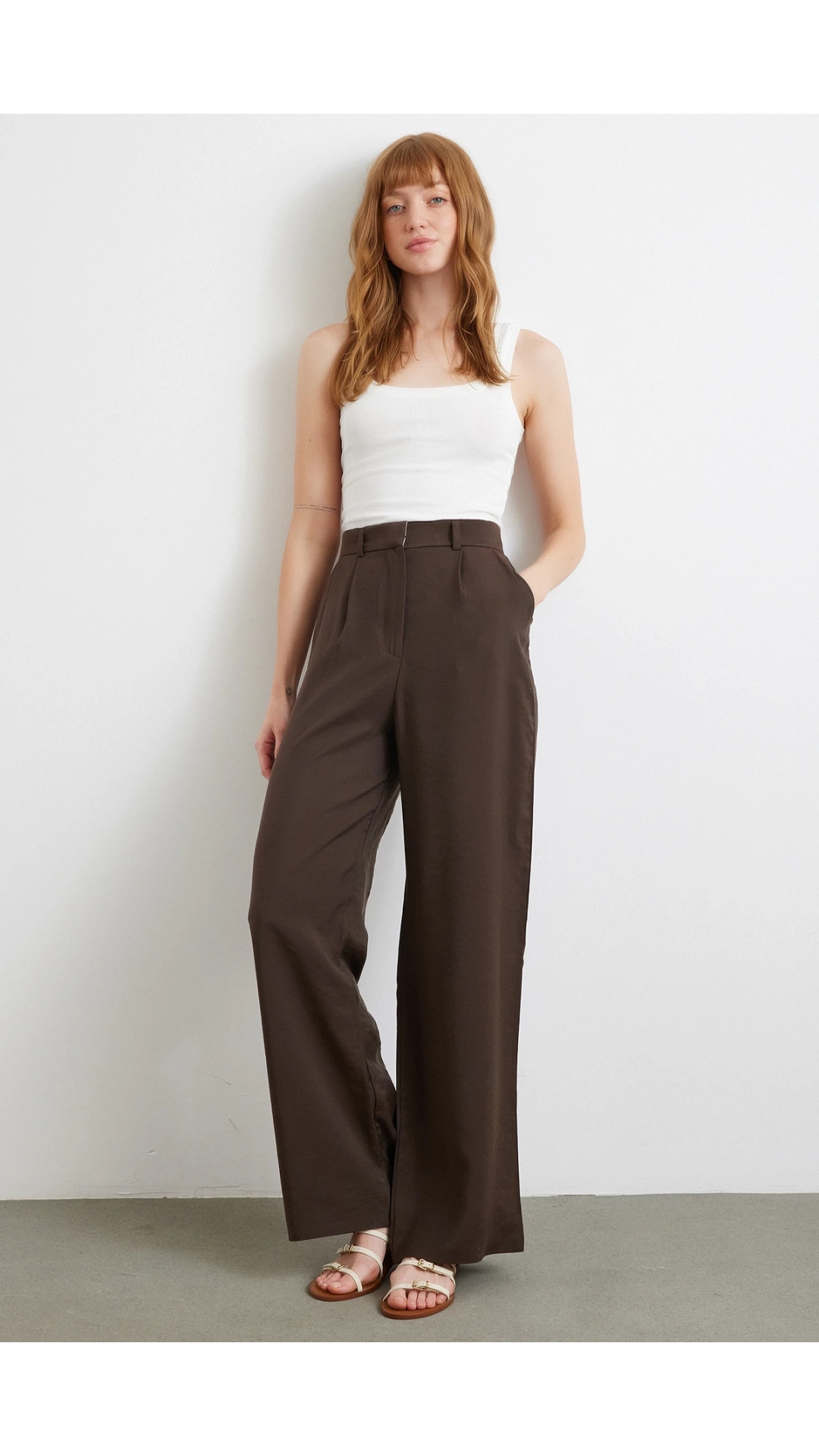 Modal Palazzo Pantolon Kahve
