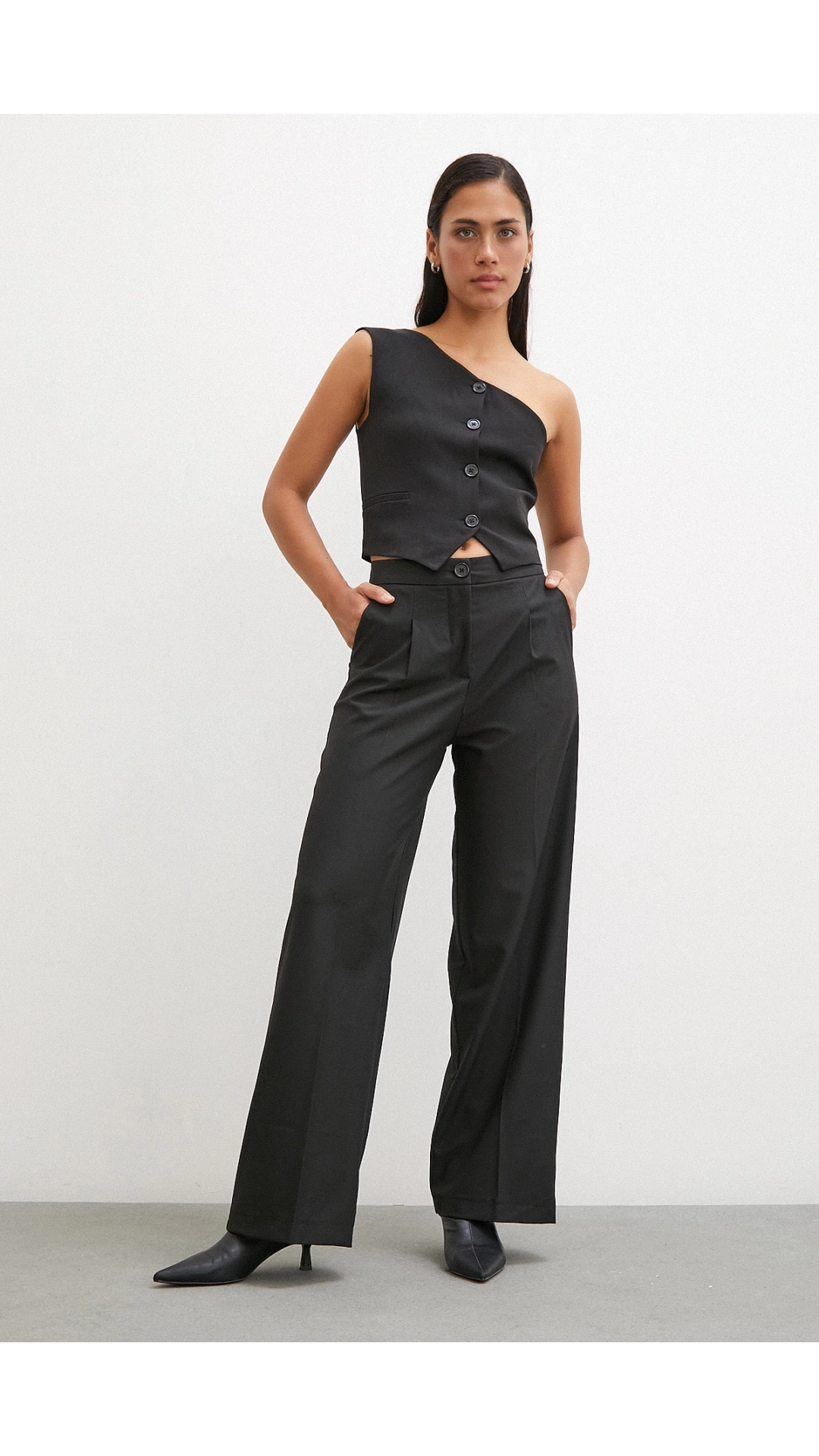 Geniş Paça Pantolon Siyah