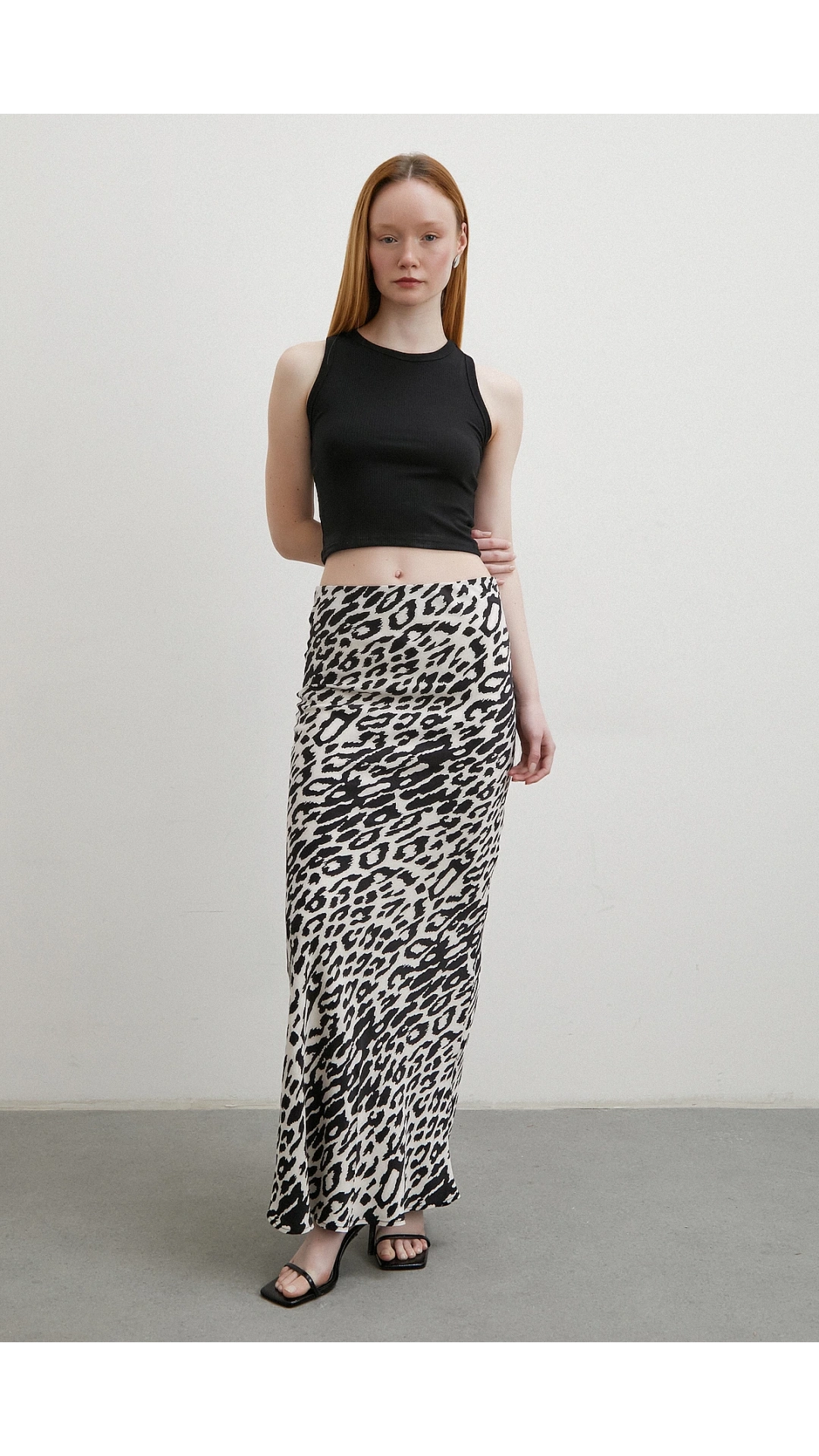 Desenli Maxi Verev Etek Ekru