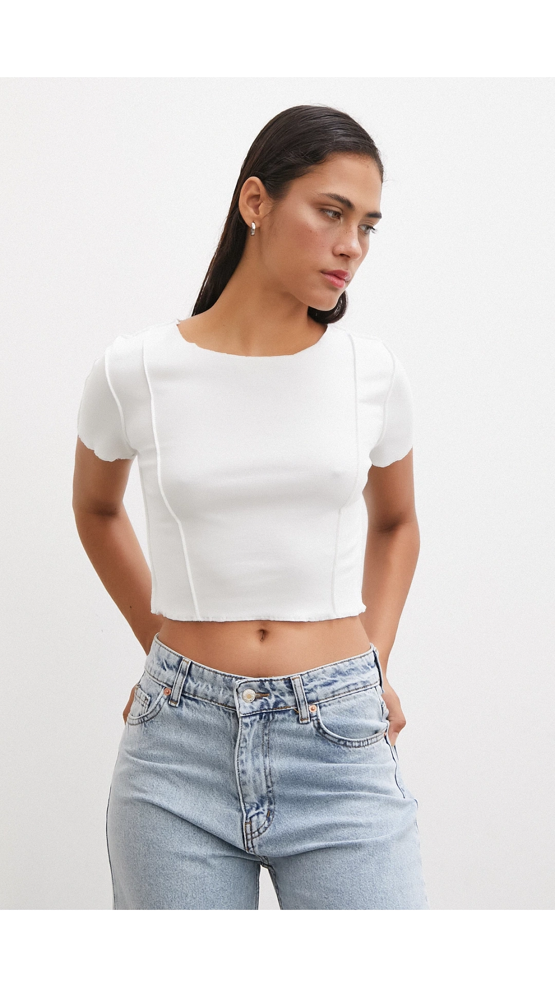 Kısa Kol T-shirt Beyaz