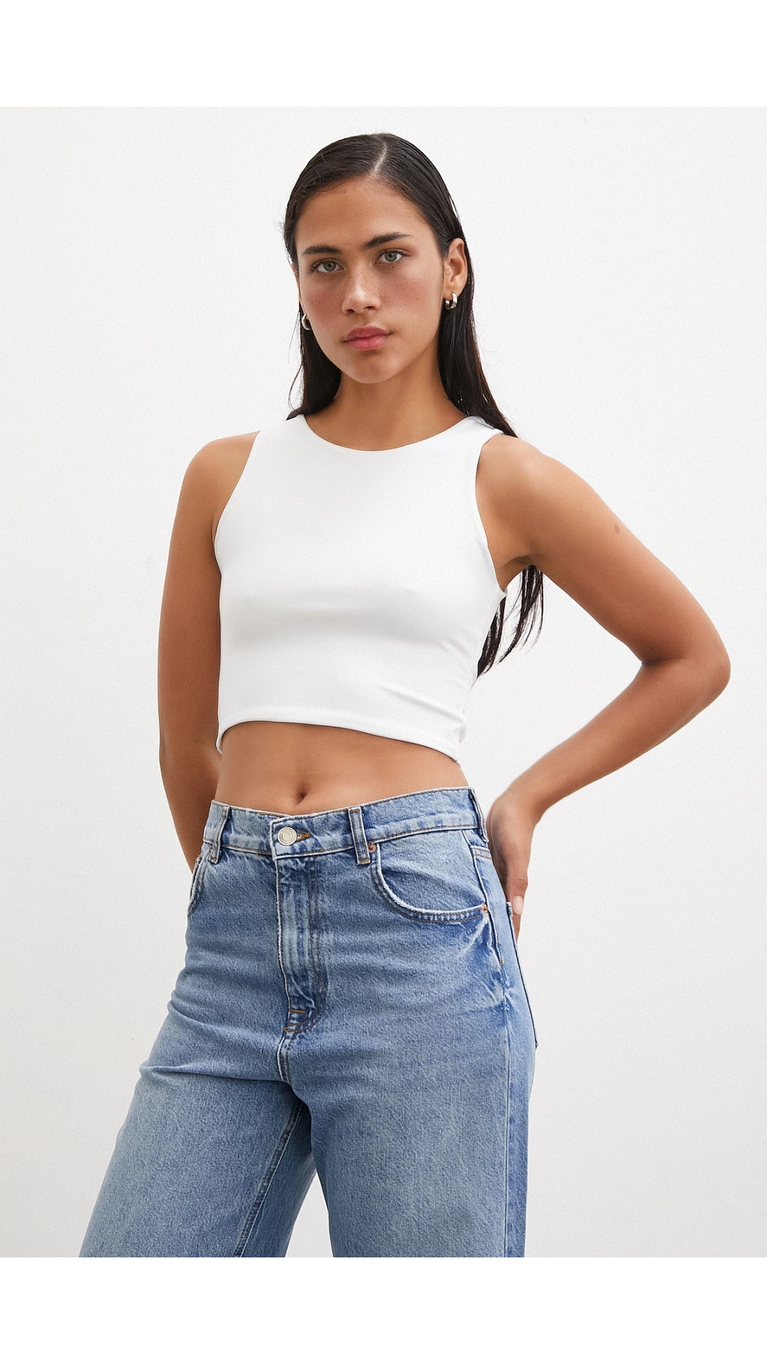 Basic Crop Top Beyaz