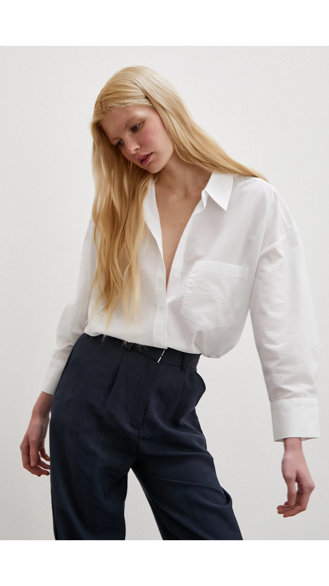 Klasik Pamuklu Gömlek Beyaz