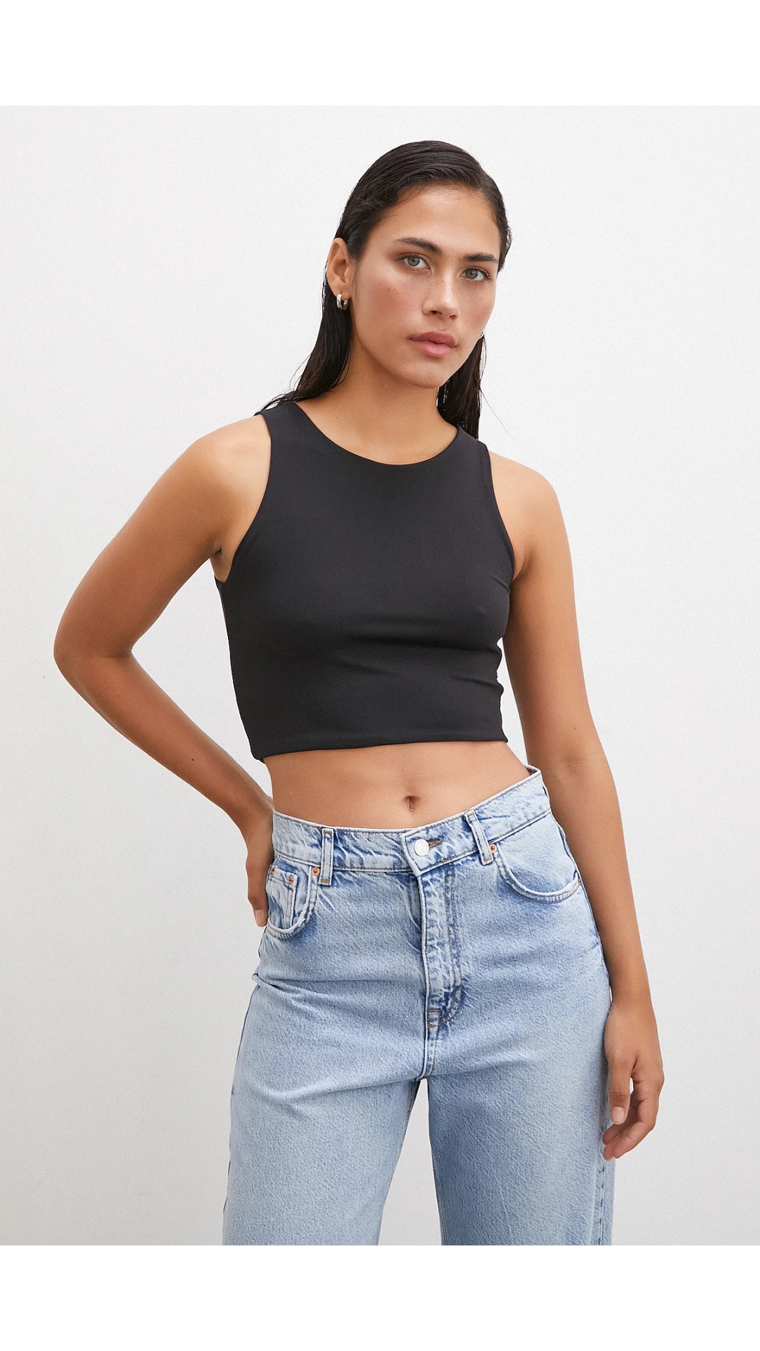 Basic Crop Top Siyah