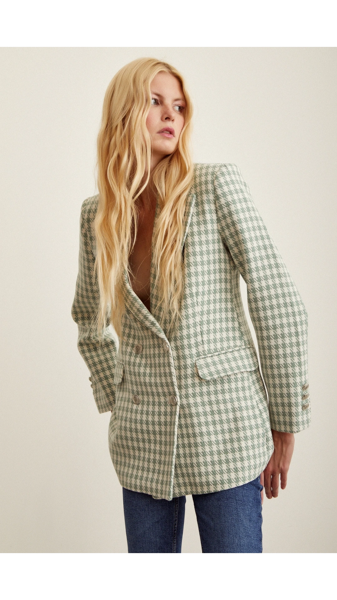 Kazayağa Blazer Ceket Mint