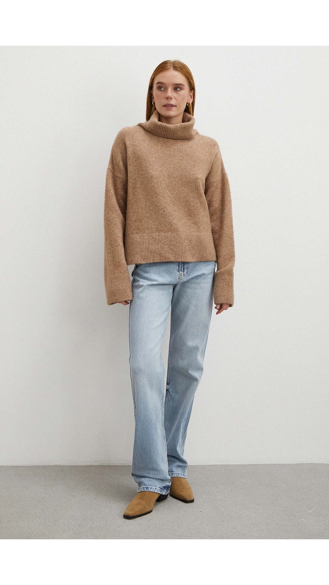 Yüksek Bel Straight Fit Jean Buz Mavisi