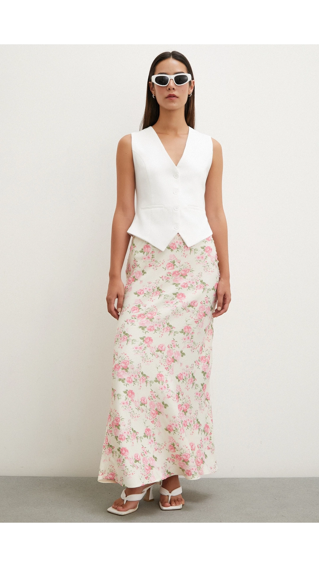 Çiçek Desenli Saten Eten Lila