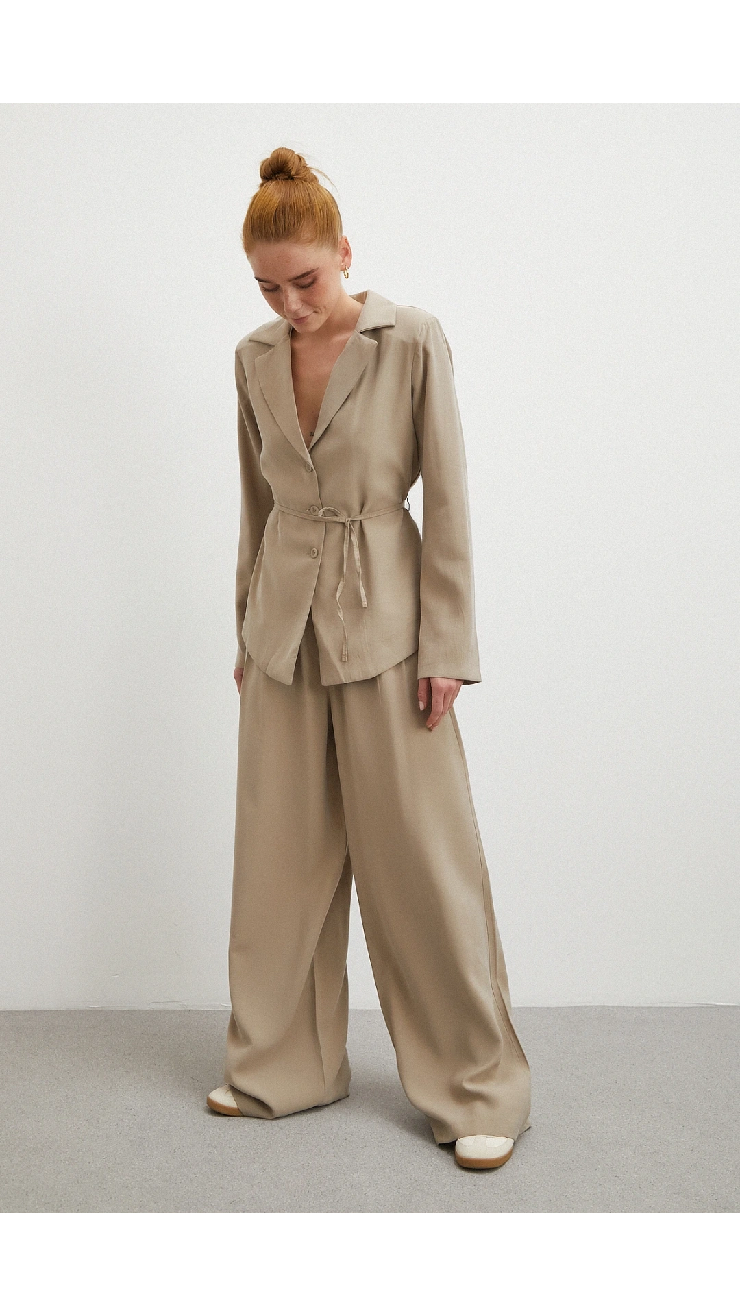 Gömlek Pantolon Modal Takım Taş