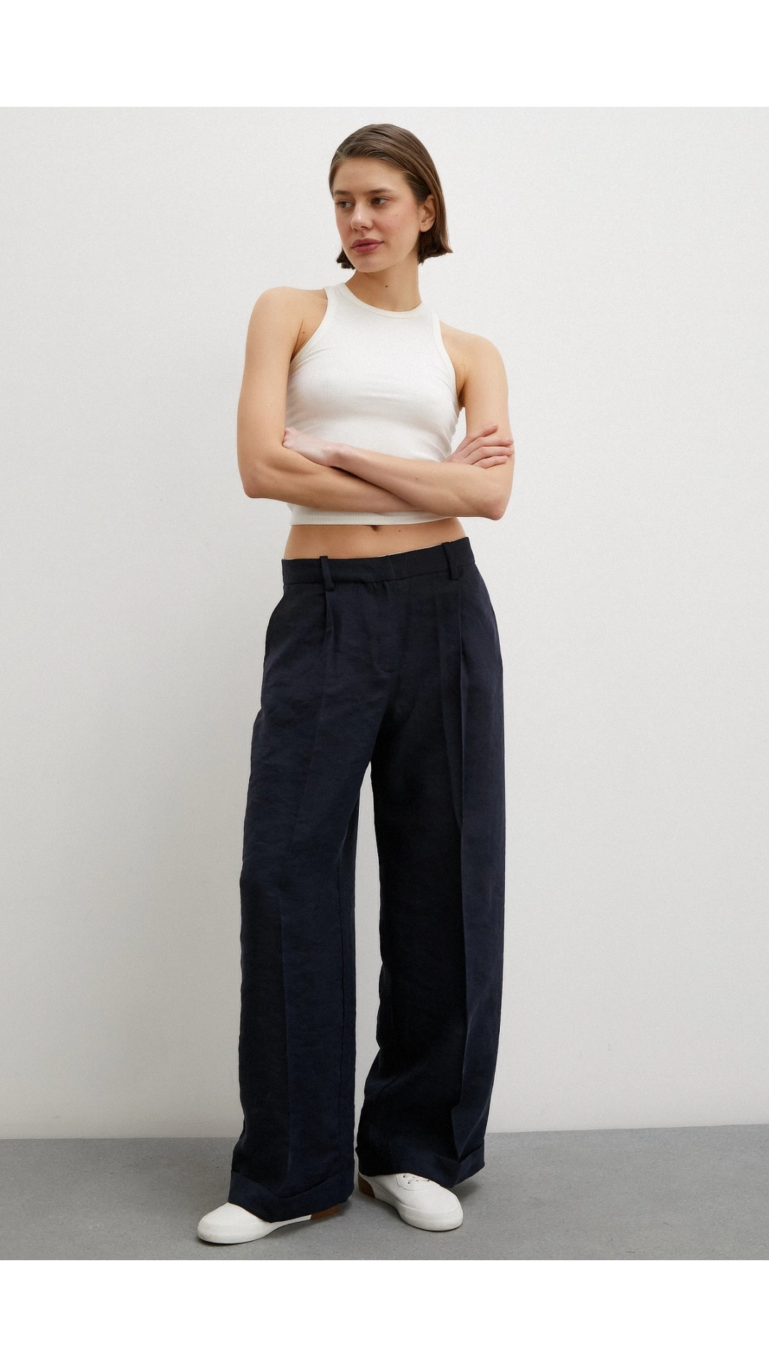 Geniş Paça Palazzo Pantolon Lacivert