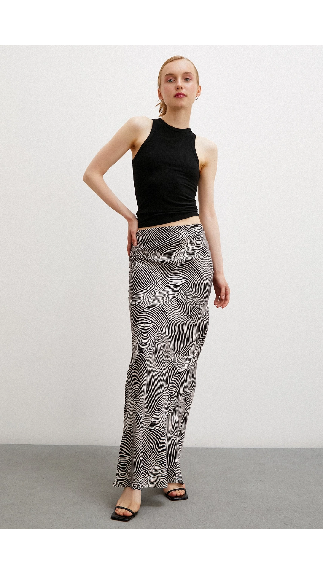 Maxi Boy Verev Etek Krem