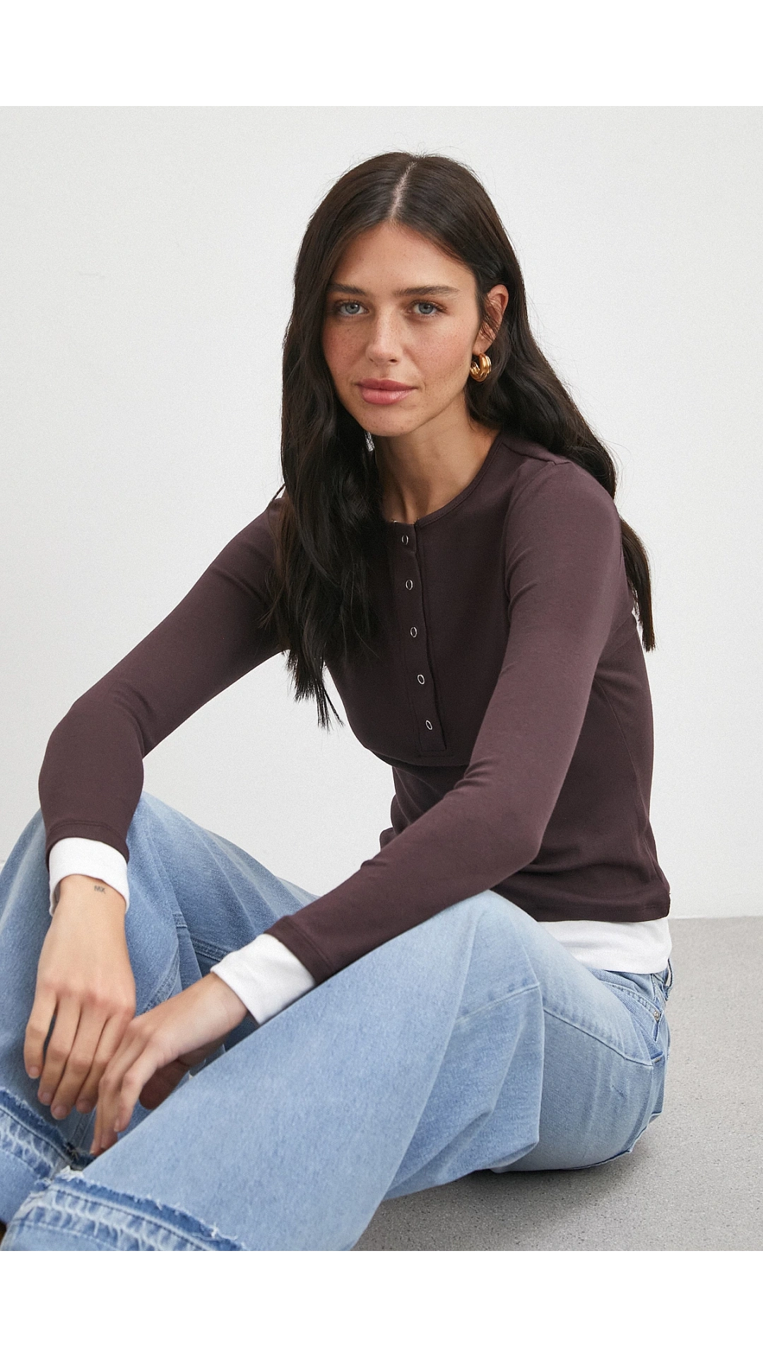 Garnili Çıtçıtlı Bluz Bordo