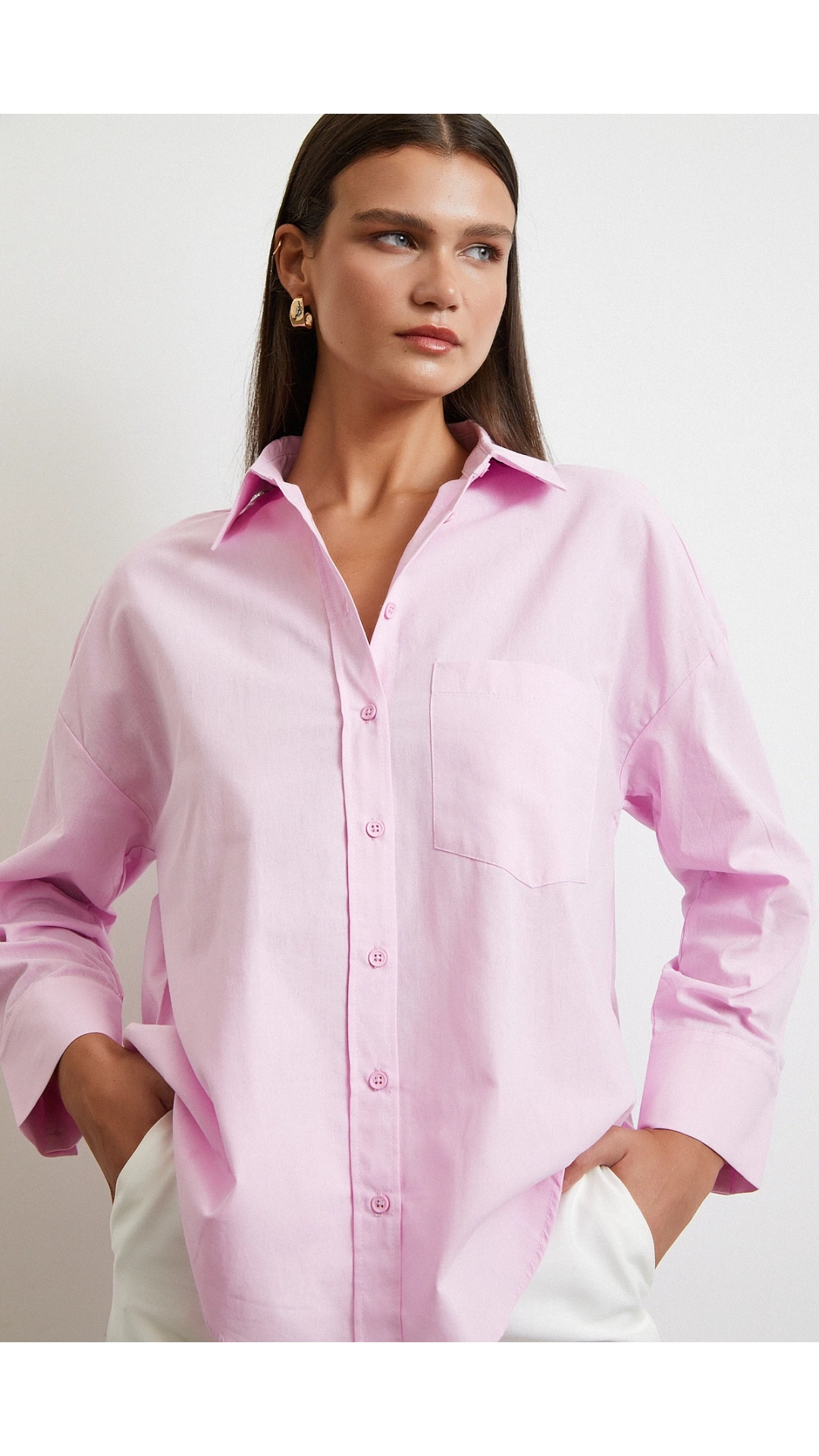 Must Have Poplin Gömlek Pembe