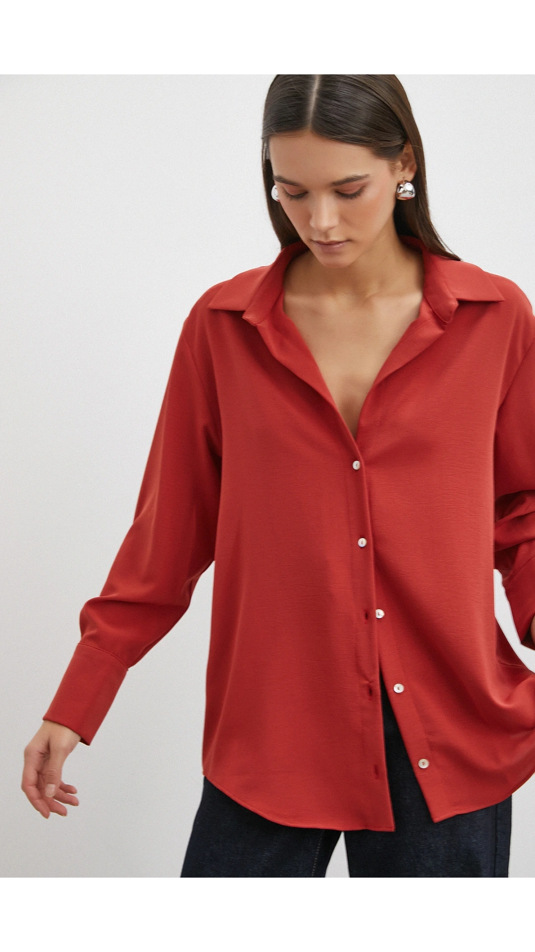 Basic Polyester Gömlek Kiremit