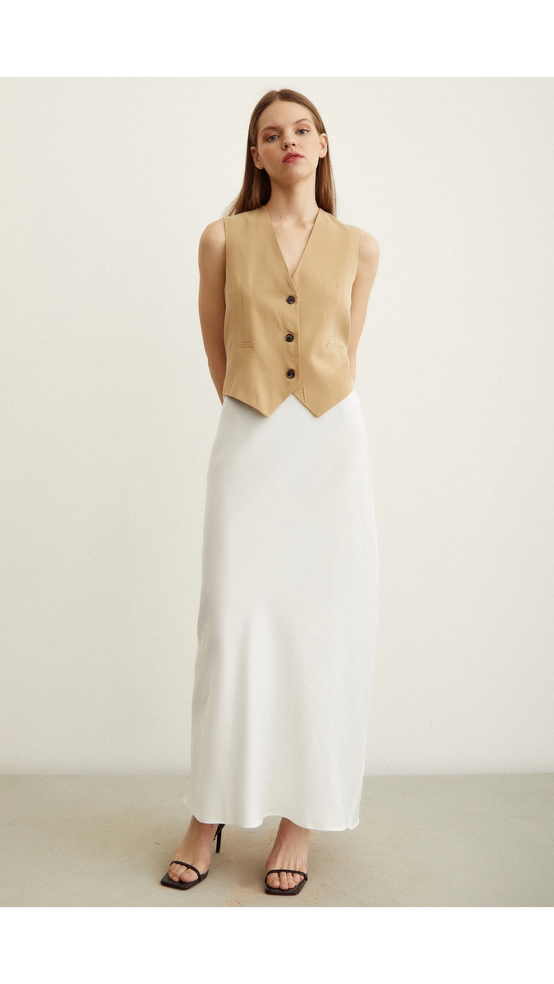 A-Kesim Verev Etek Ekru