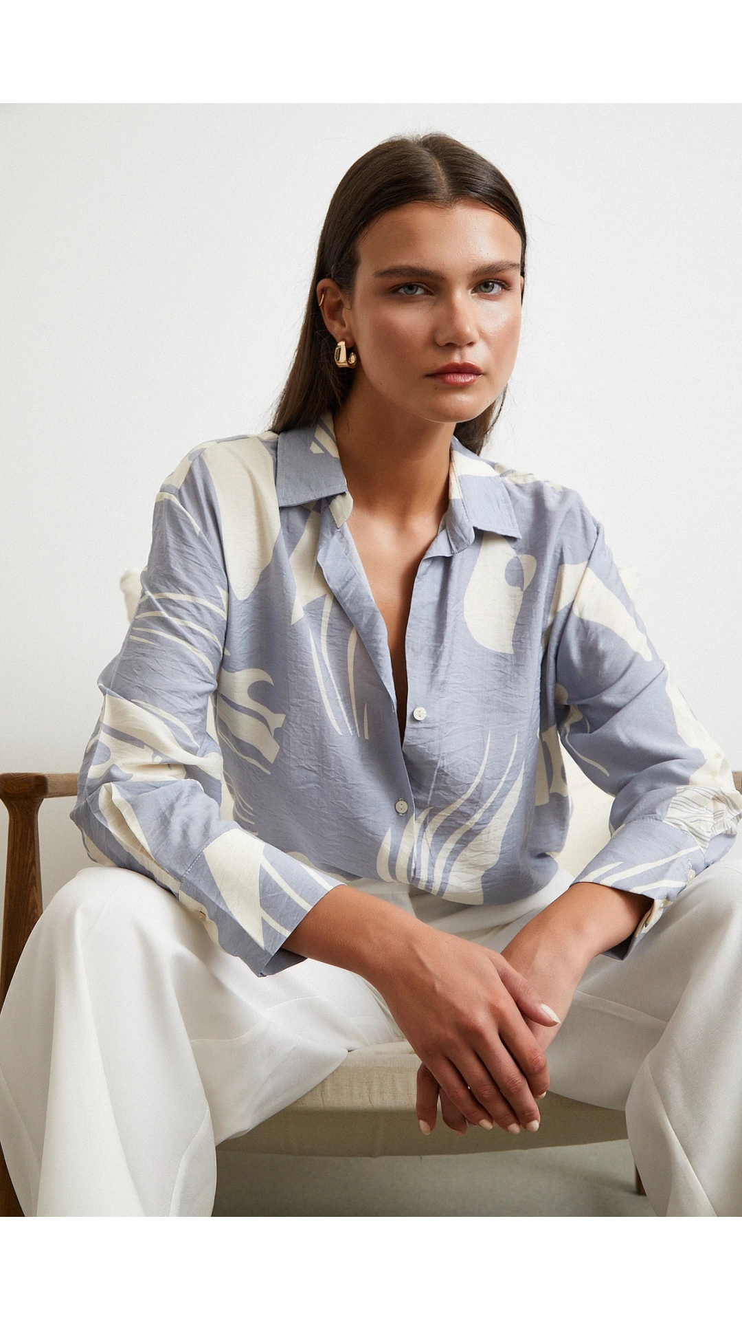 V Yaka Modal  Gömlek Antirasit