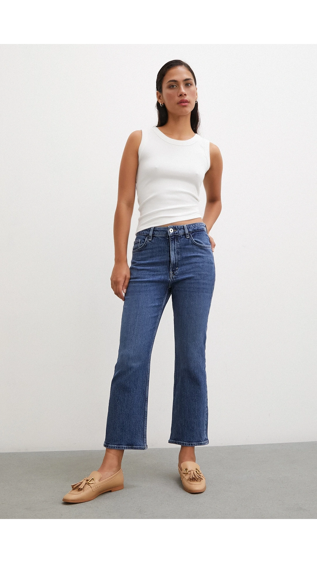 Yüksek Bel Regular Fit Jean Mavi