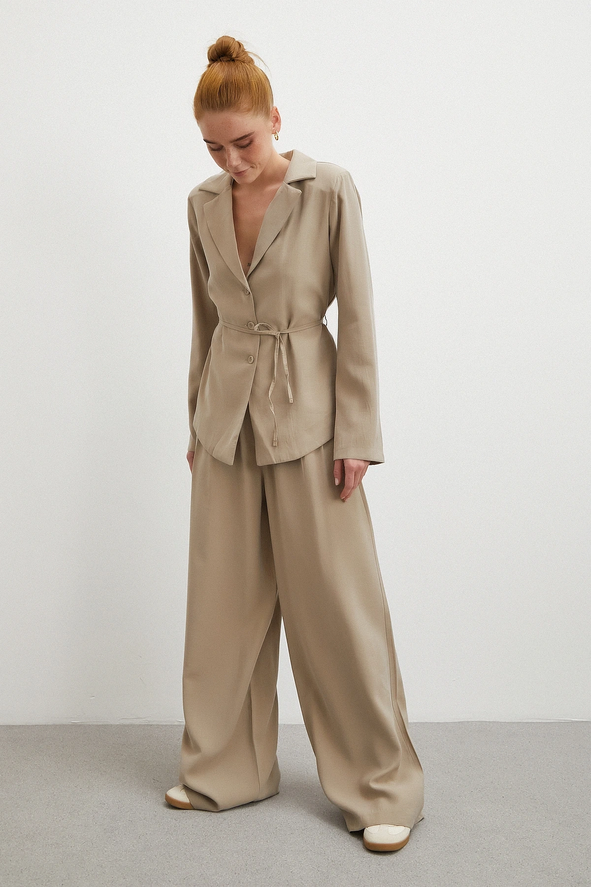 Gömlek Pantolon Modal Takım Taş