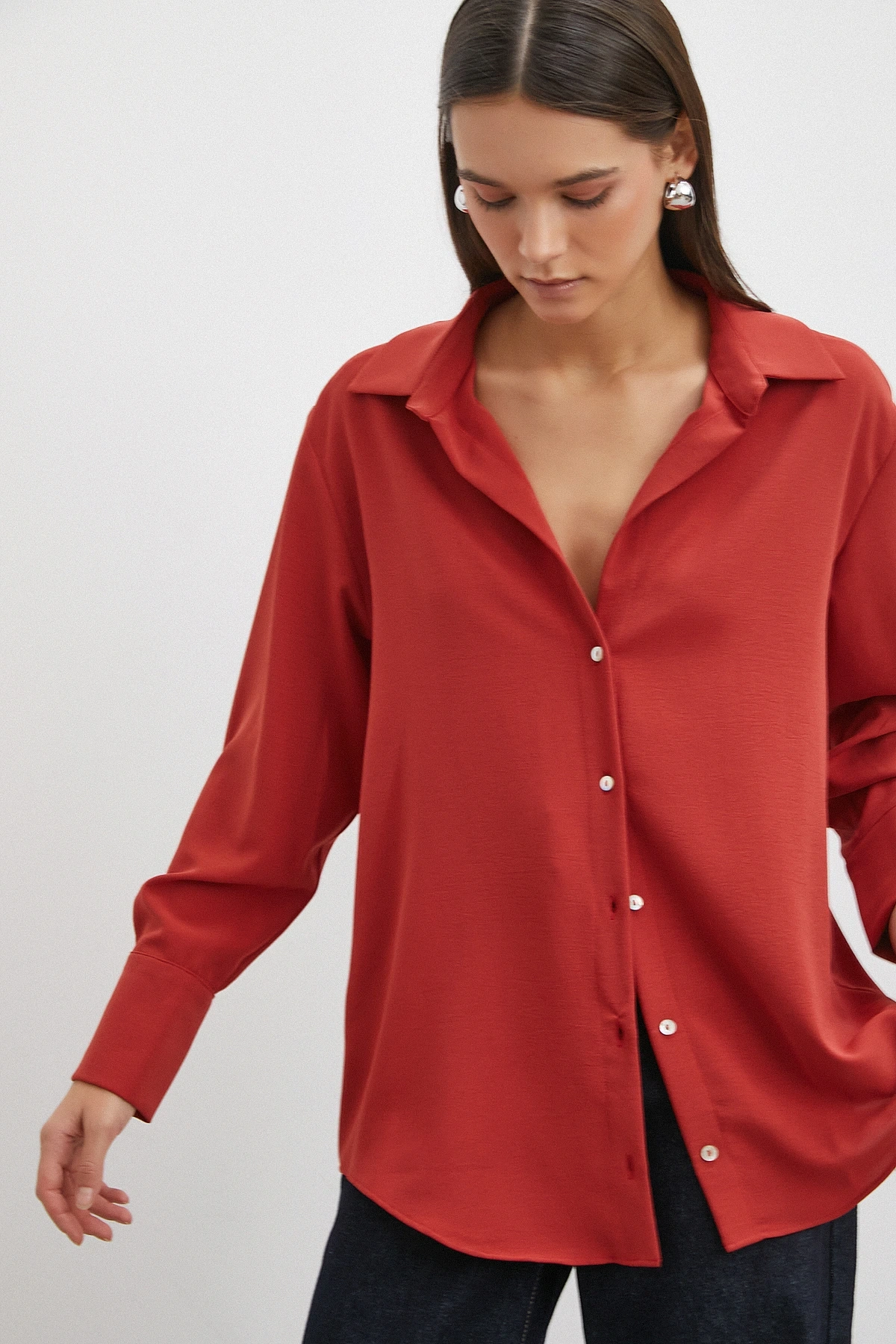 Basic Polyester Gömlek Kiremit