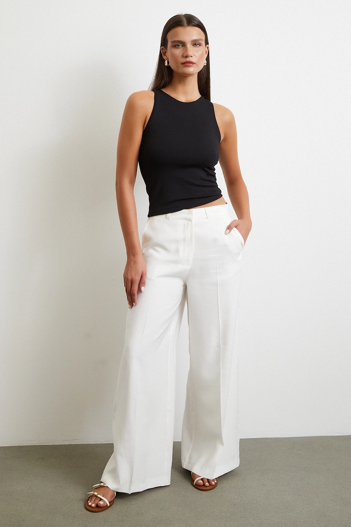 Basit Crop Top Siyah