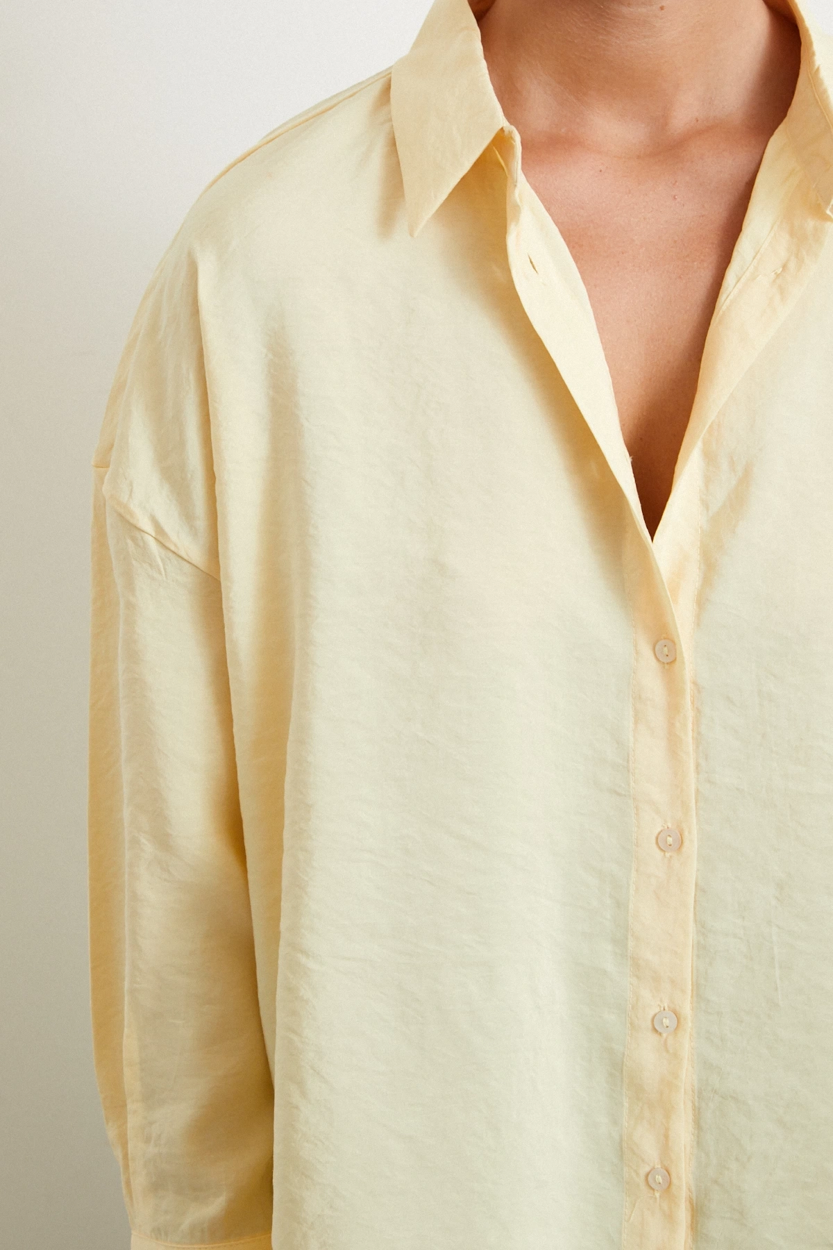 Basic Modal Gömlek Sarı