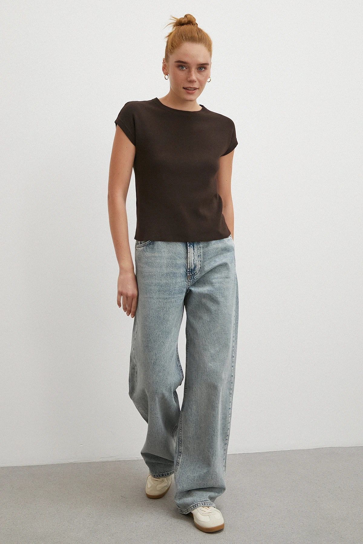 Yüksek Bel Relaxed Fit Jean Mavi