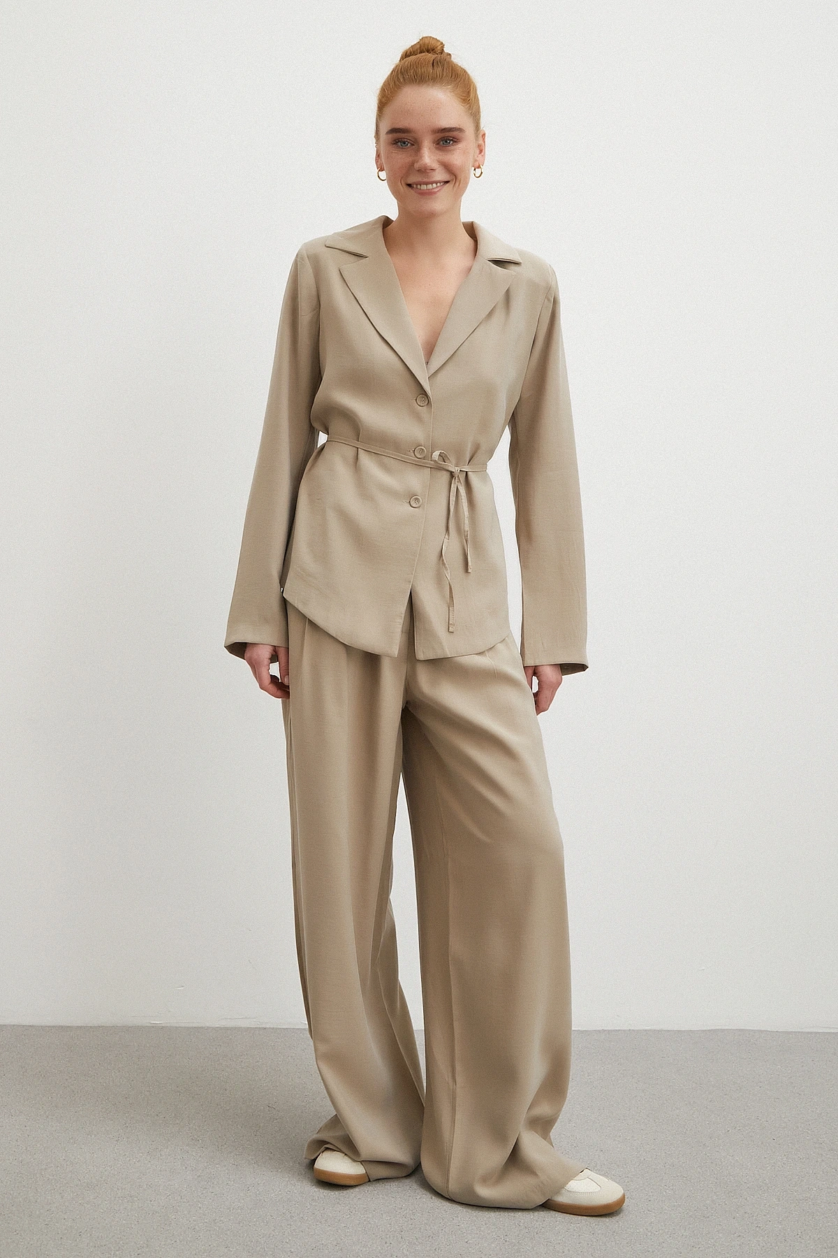 Gömlek Pantolon Modal Takım Taş