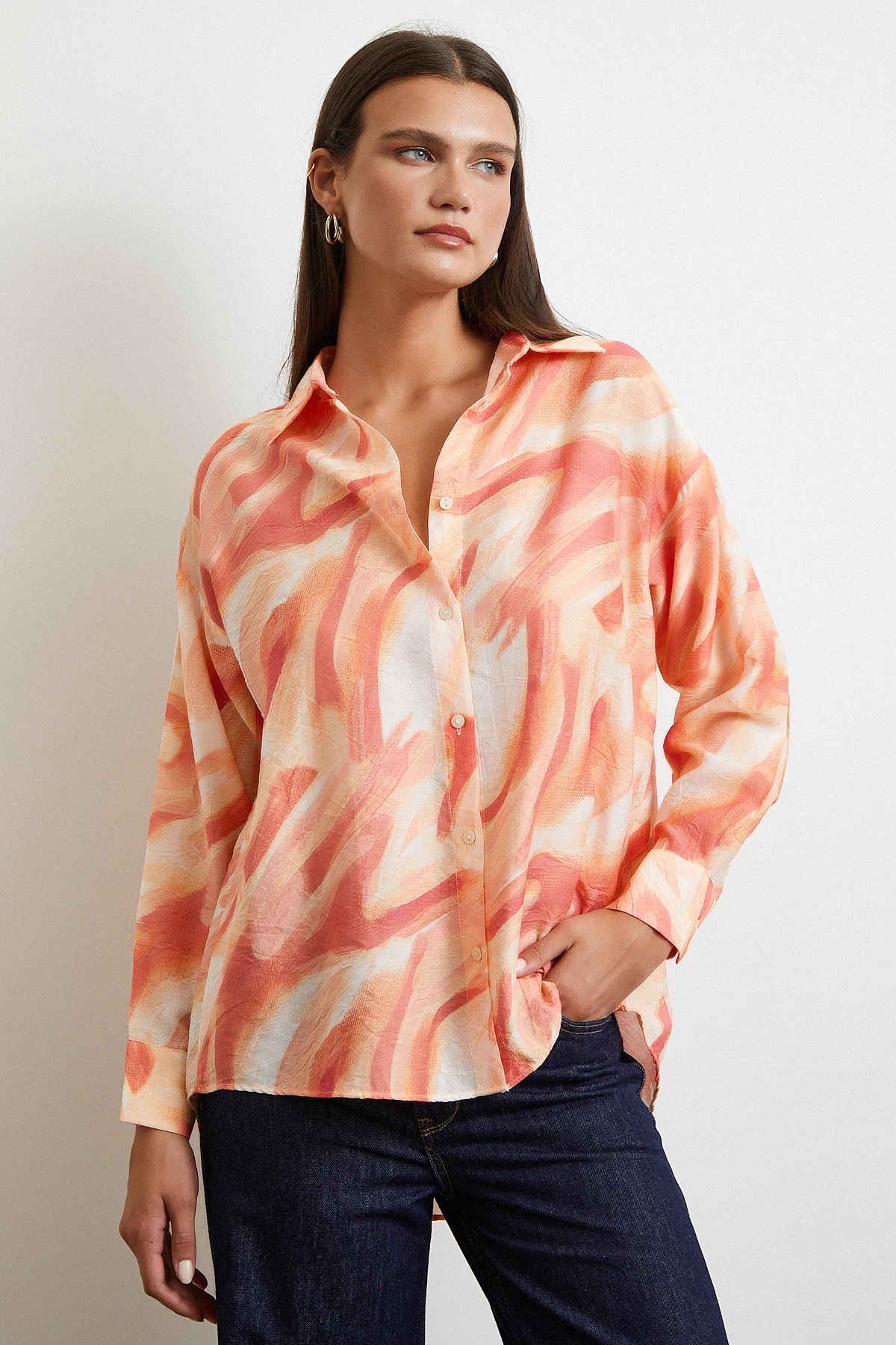 Deniz Esintisi Gömlek Oranj