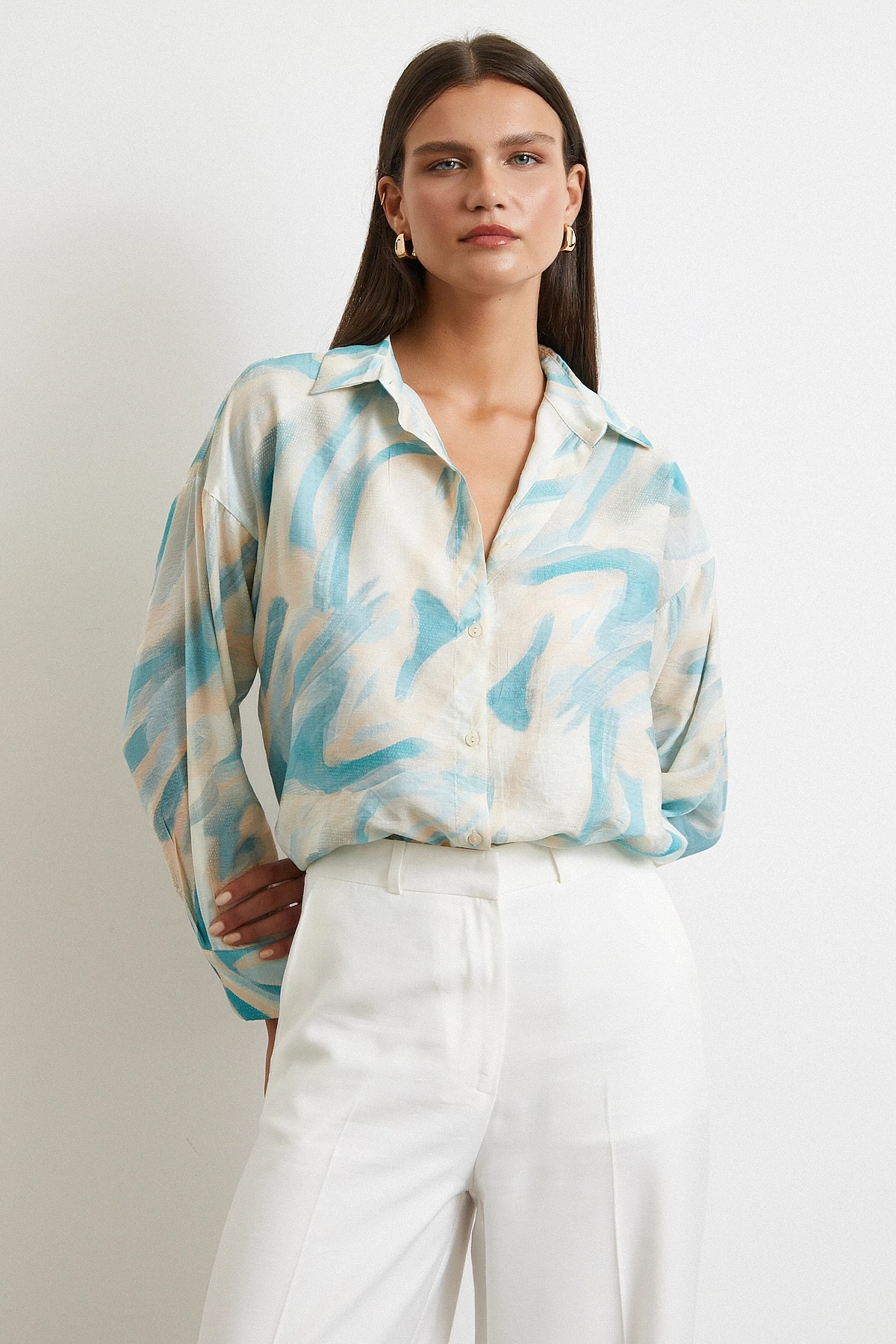 Deniz Esintisi Gömlek Turkuaz