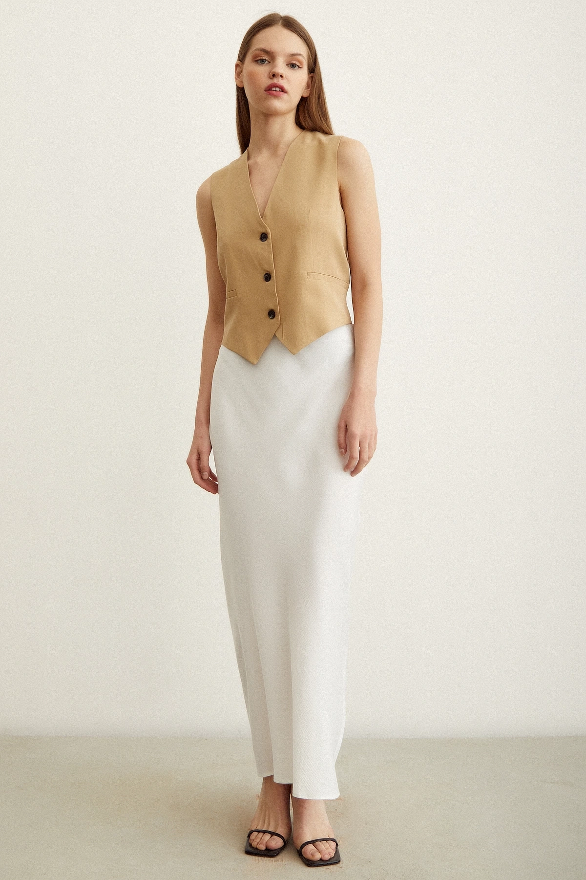 A-Kesim Verev Etek Ekru