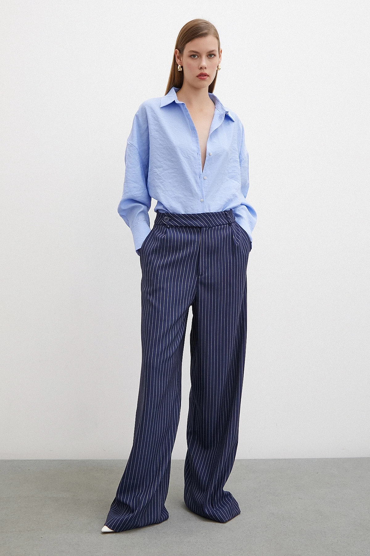 Basic Modal Gömlek Mavi