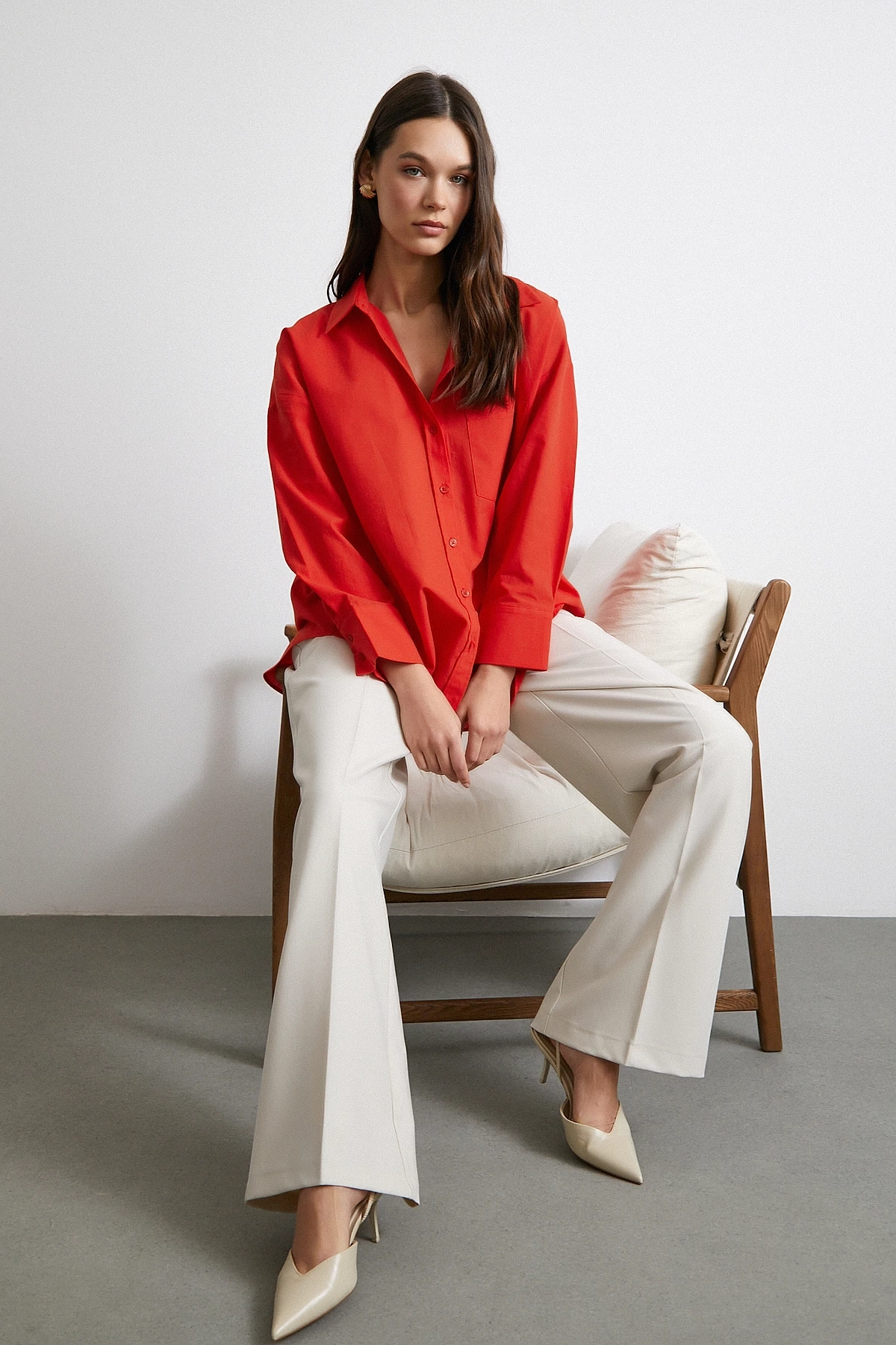 Must Have Poplin Gömlek Kırmızı