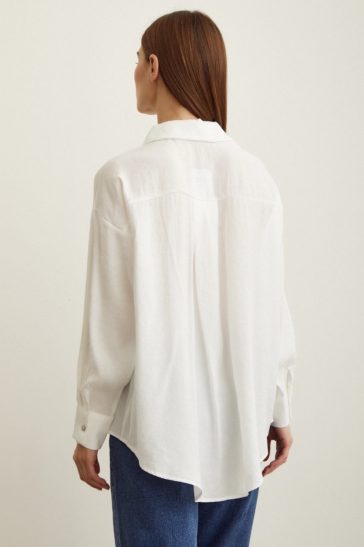 Basic Modal Gömlek Ekru