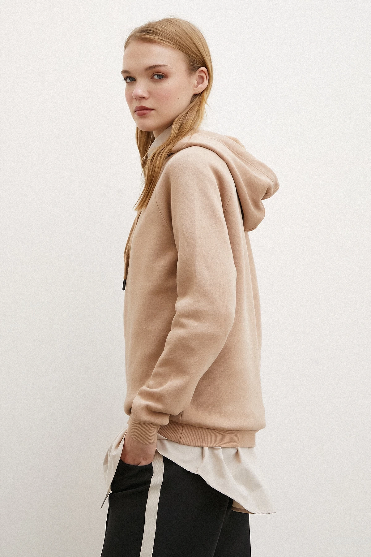 Kapşonlu Sweatshirt Kahve