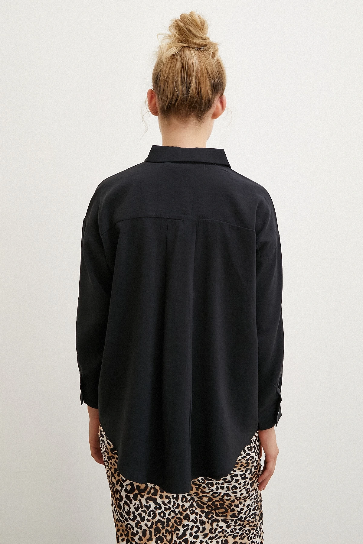 Basic Modal Gömlek Siyah