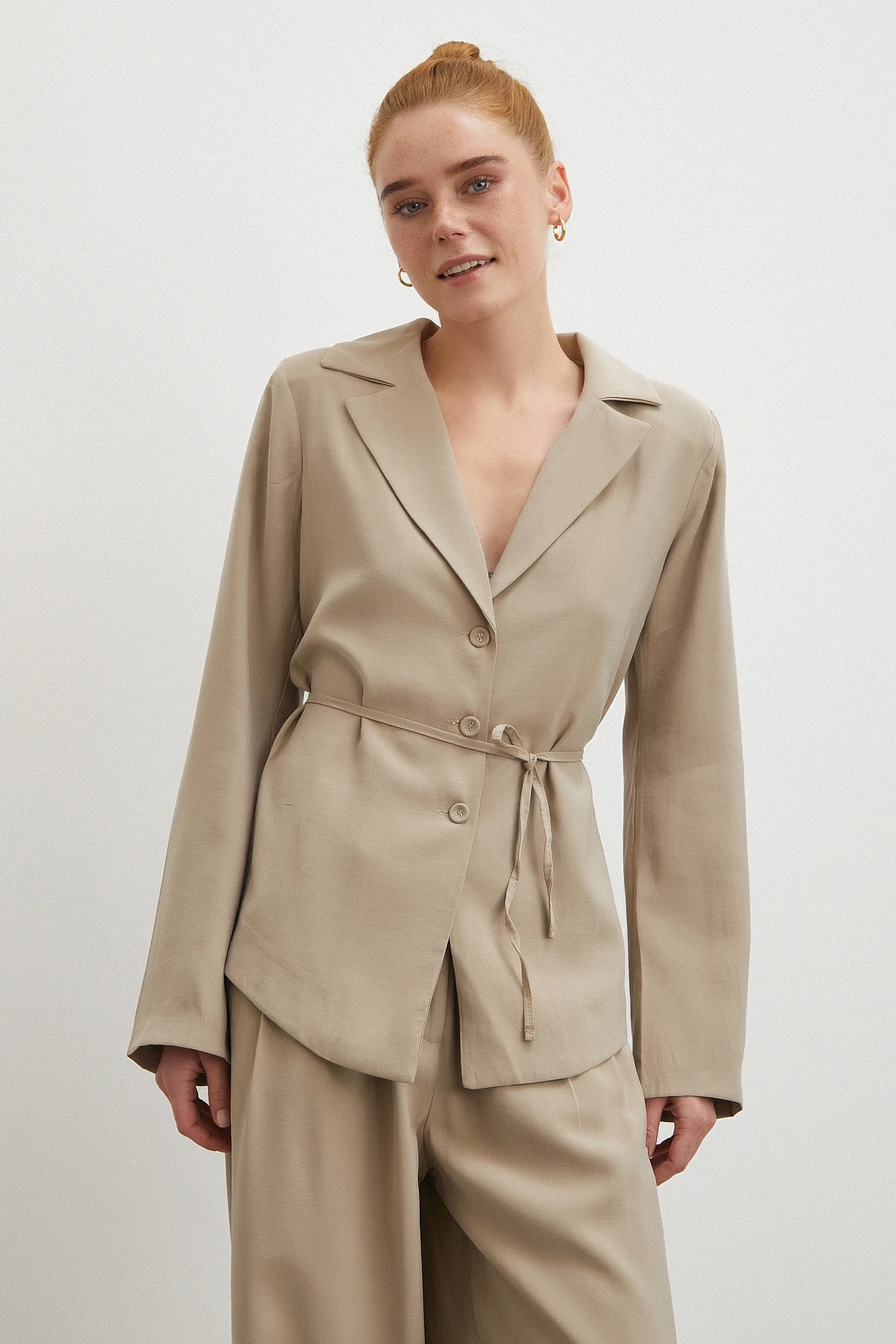 Gömlek Pantolon Modal Takım Taş