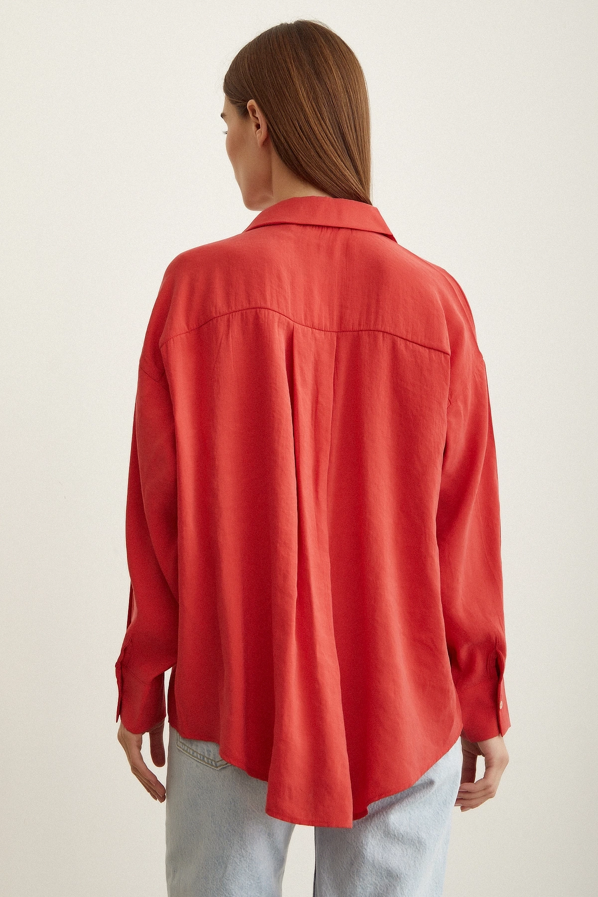 Basic Modal Gömlek Mercan